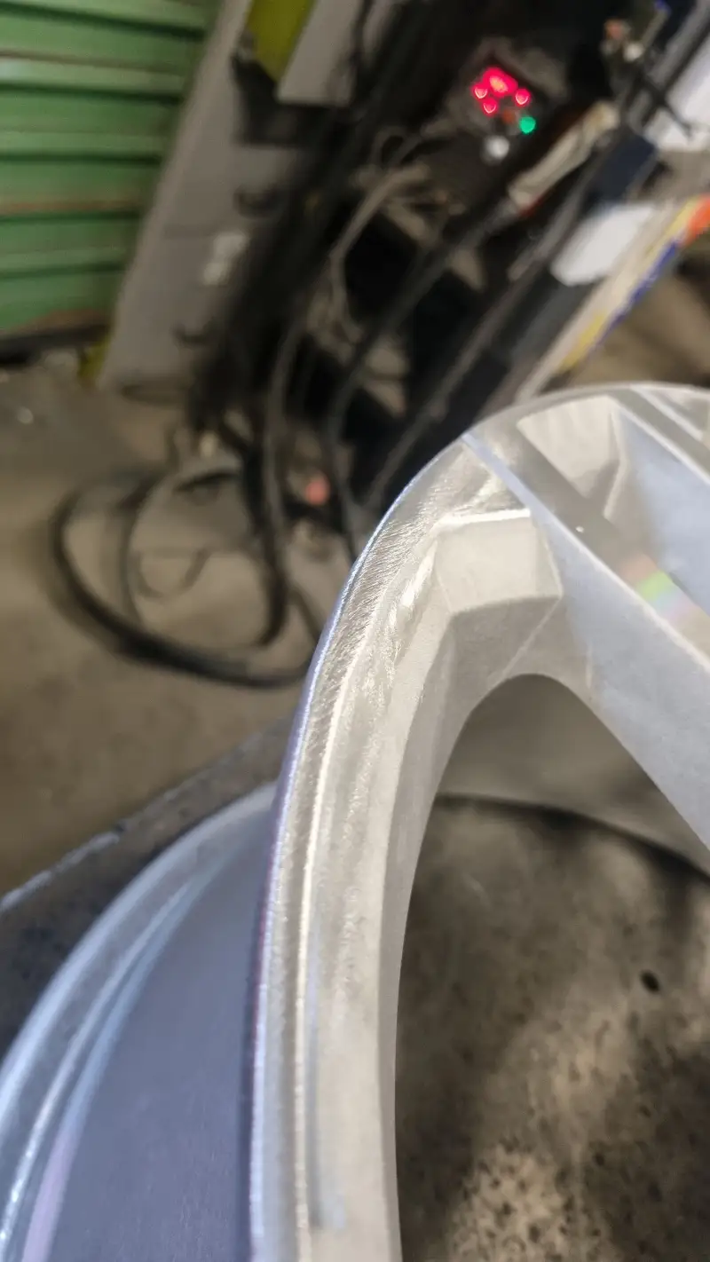 Alloy Wheel Sanded and Cleaned After Repair: Swipe To View More Images