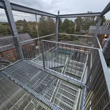 Click Here To Enlarge This Photo Of School Emergency Fire Escape Installation